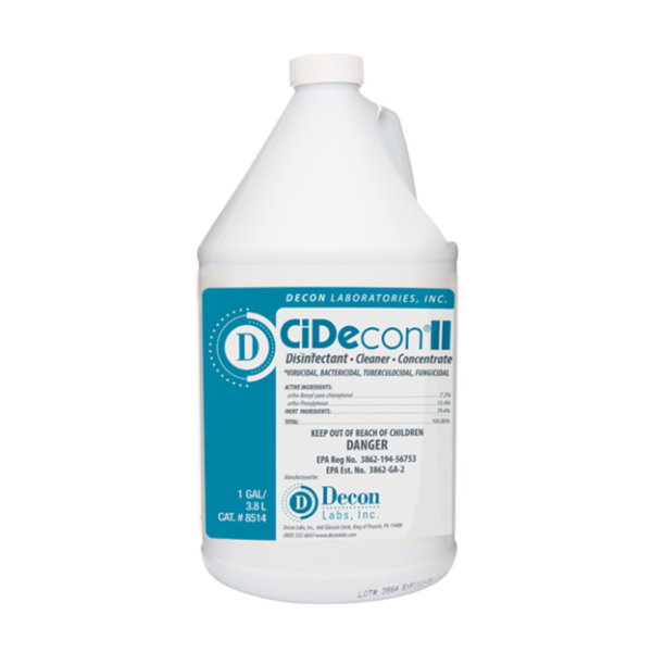 CiDecon II 8514 High-pH Concentrated Phenolic Disinfectant (1 Gallon Bottle, 4/Case)