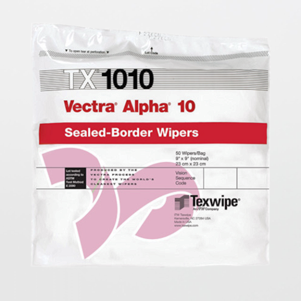 Texwipe TX1010 Vectra Alpha10 9" x 9" Polyester Cleanroom Wiper