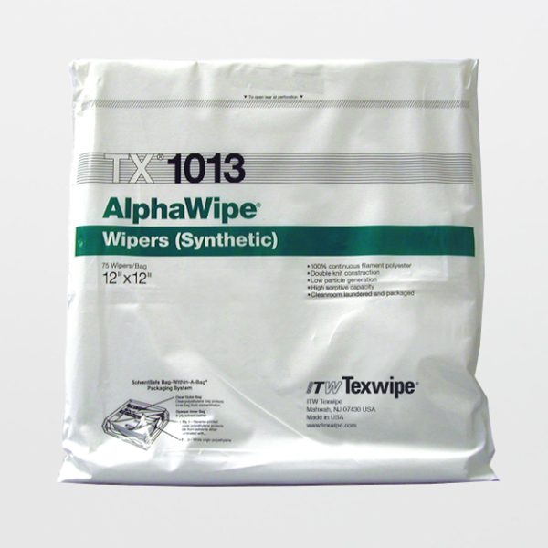 Texwipe TX1013 AlphaWipe 12" x 12" Polyester Cleanroom Wiper