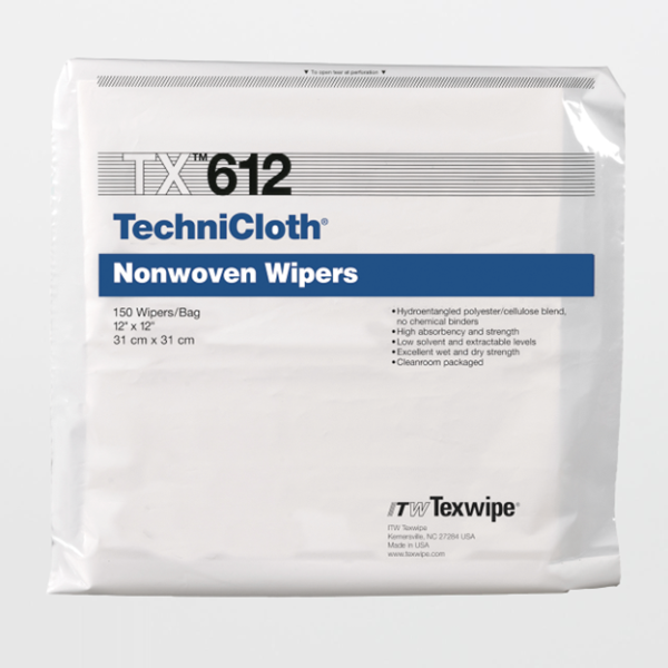 Texwipe TX612 TechniCloth 12" x 12" Cellulose and Polyester Cleanroom Wiper