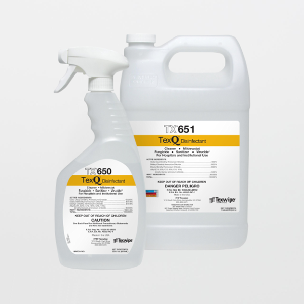 Texwipe TX651 TexQ Disinfectant Concentrate (1 Gallon Bottle, 4/Case)