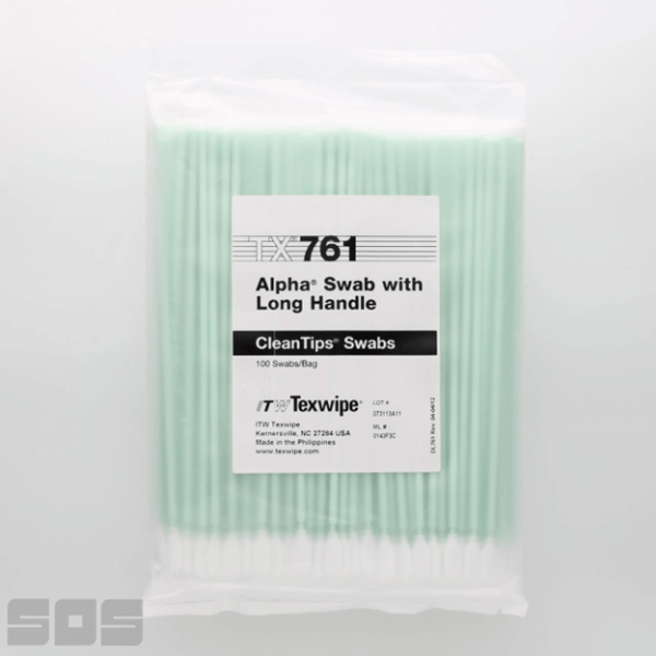 Texwipe TX761 Alpha Polyester Cleanroom Swab with Long Handle - Image 2